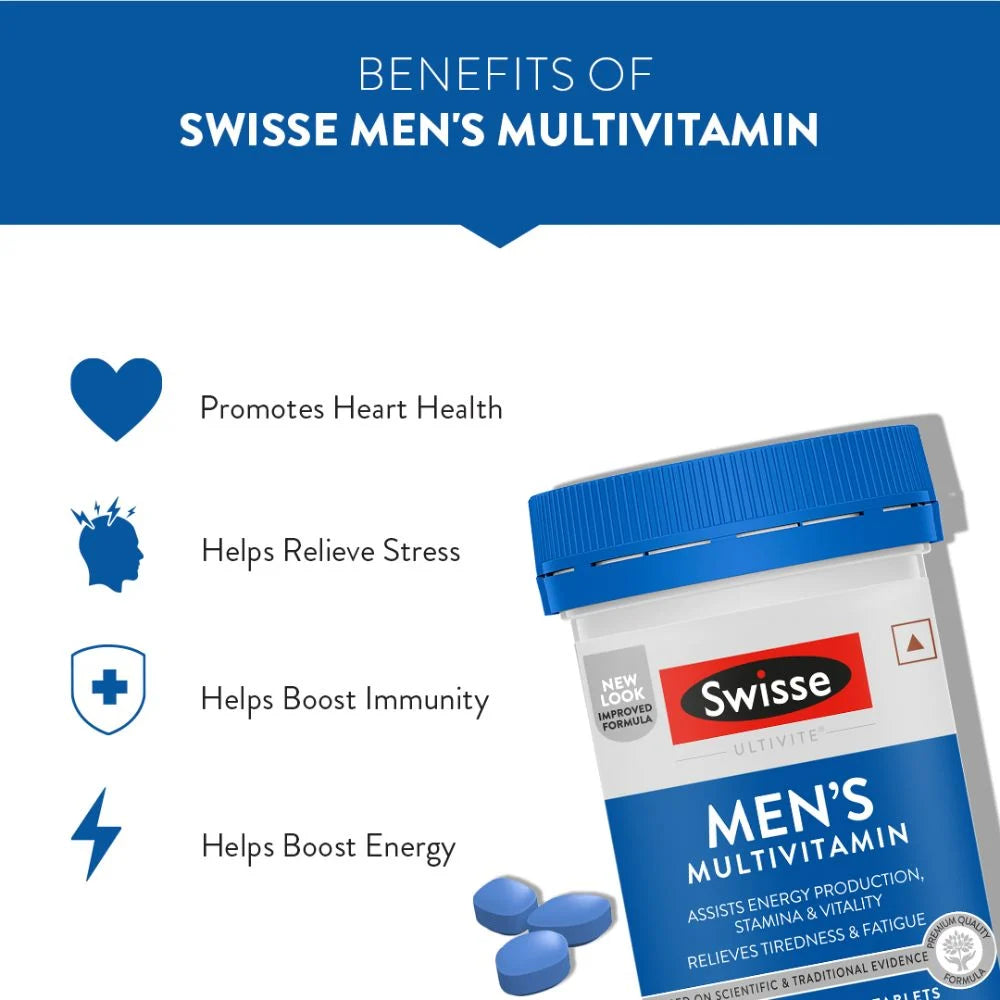Swisse Ultivite Men’s Multivitamin | Energy & Stamina Boost