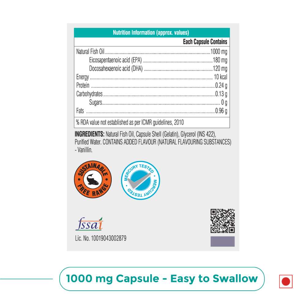 Swisse Ultiboost Wild Fish Oil 1000mg - Odourless & Pure