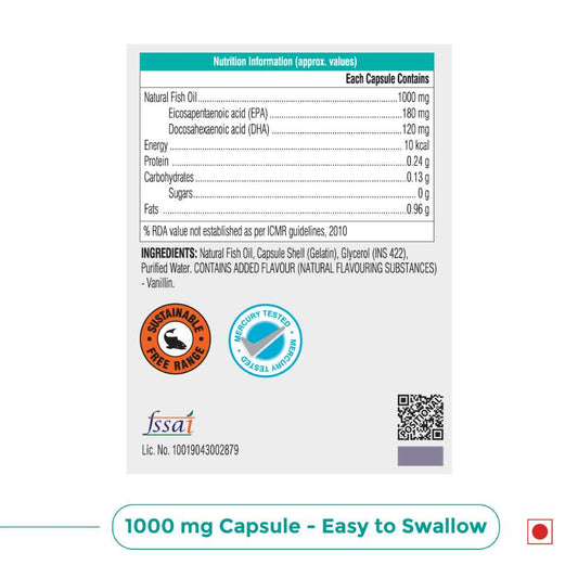 Swisse Ultiboost Wild Fish Oil 1000mg - Odourless & Pure