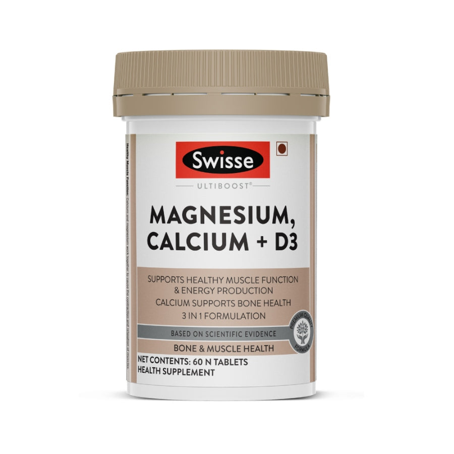 Swisse Ultiboost Magnesium, Calcium + D3 | Muscle & Energy