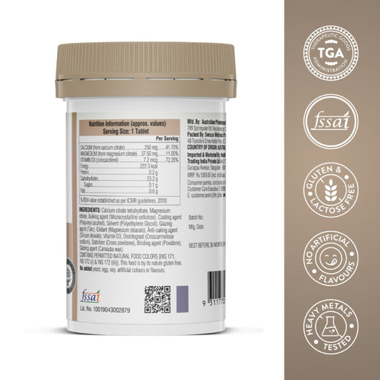 Swisse Ultiboost Magnesium, Calcium + D3 | Muscle & Energy