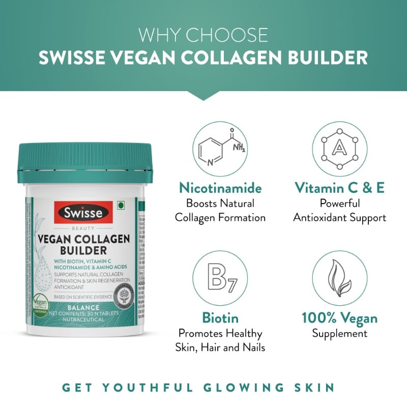 Swisse Vegan Collagen Builder | Biotin & Vitamin C Boost