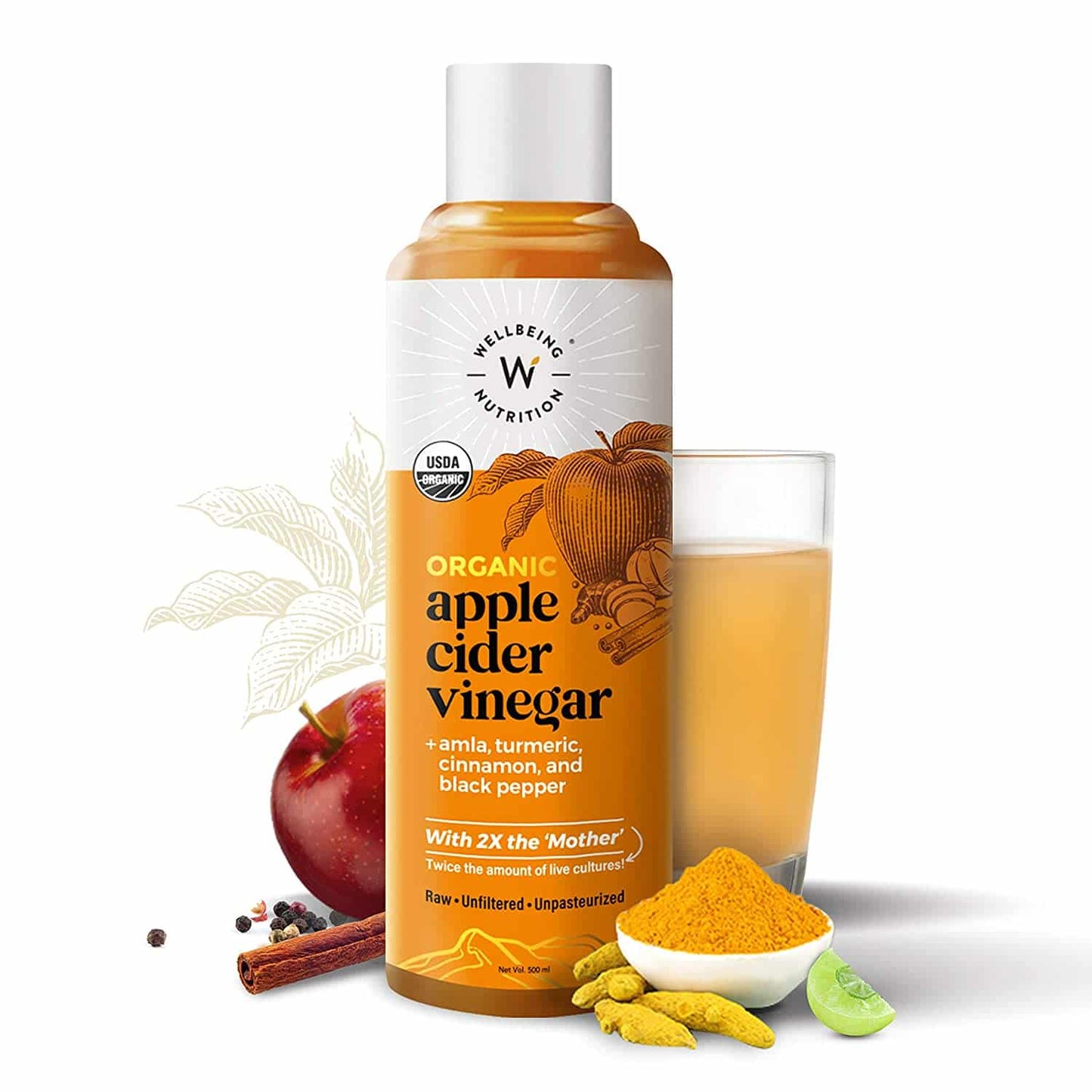 Wellbeing Organic Apple Cider Vinegar | 2X Mother Boost