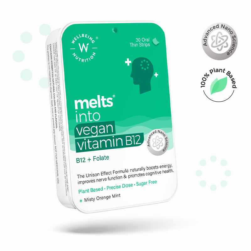 Wellbeing Nutrition Vegan B12 Melts | Energy & Brain Boost