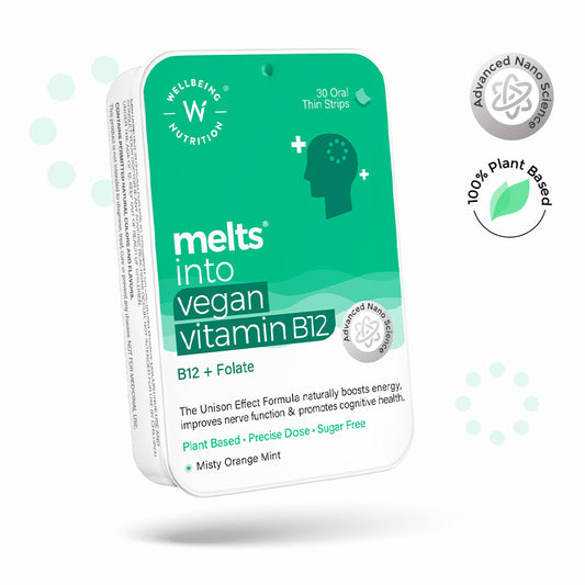 Wellbeing Nutrition Vegan B12 Melts | Energy & Brain Boost