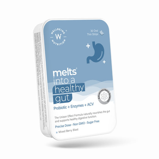 Wellbeing Melts Healthy Gut | Probiotics, Enzymes & ACV