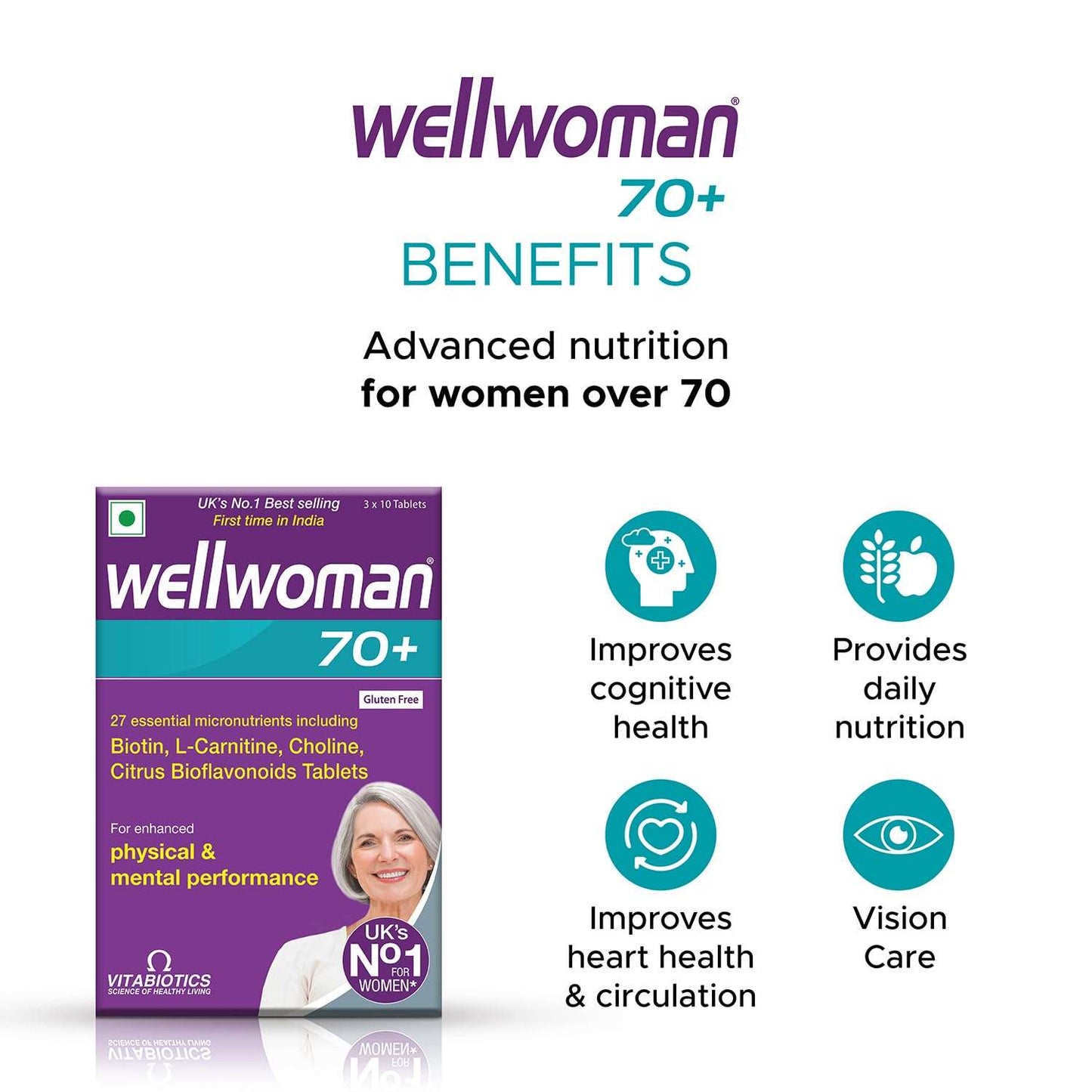 Wellwoman 70+ Multivitamins - Vitality for Women 70+