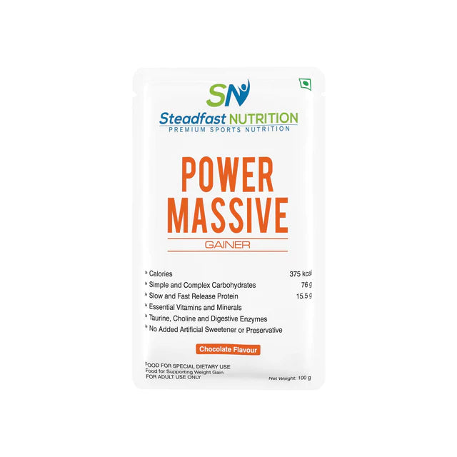 steadfast nutrition Mass Gainer and Weight Gainer | 30 Servings (3kg) | Chocolate Flavour