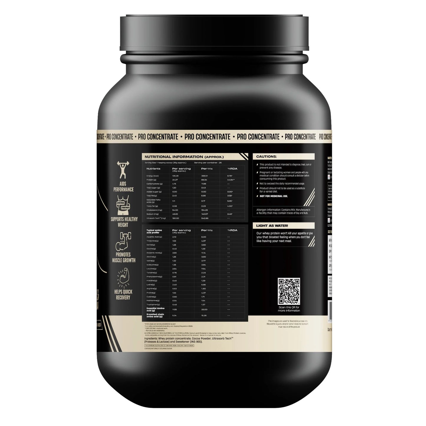 BeastLife Pro Concentrate Whey | 24g Protein & Ultrasorb Tech