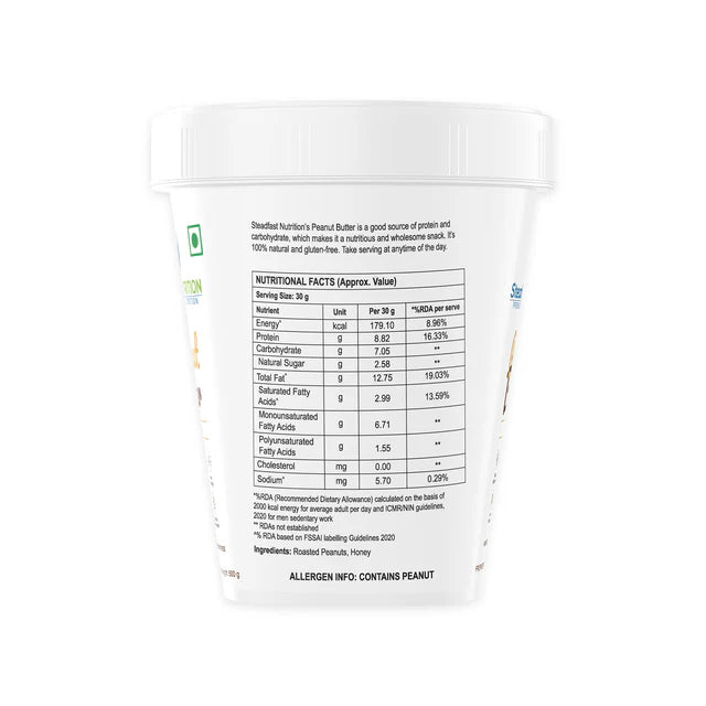 steadfast nutrition Peanut Butter Honey Crunchy