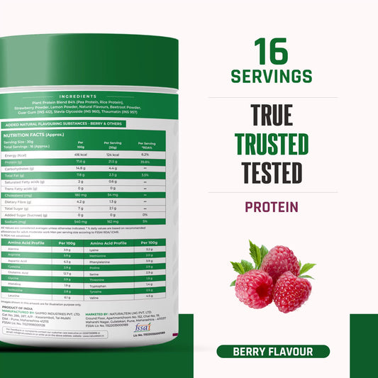 Naturaltein Vegan Plant Protein | 22g Pure Natural Protein