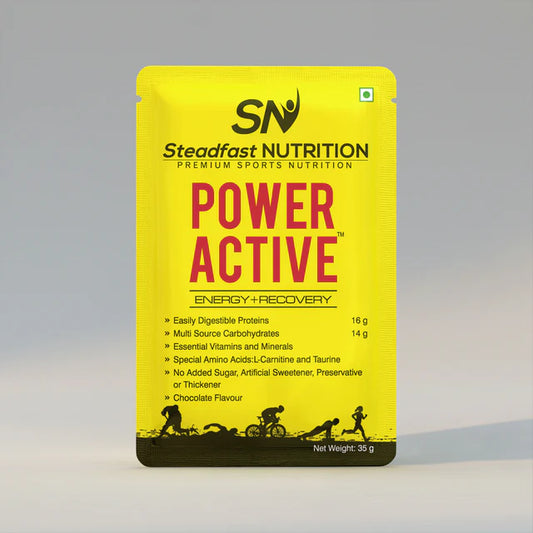 steadfast nutrition Power Active | Easy to Digest Whey Protein with Multi-Source Carbohydrates
