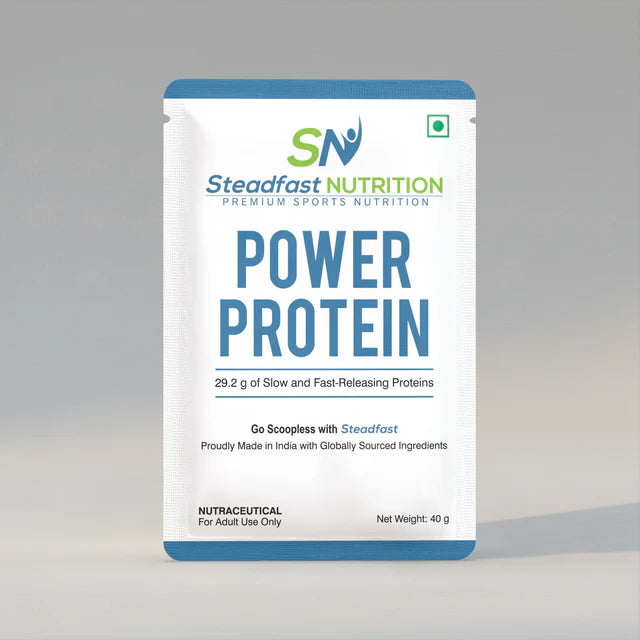 steadfast nutrition Power Protein | Whey Concentrate with Calcium Caseinate and Natural Cocoa,29.2g Protein