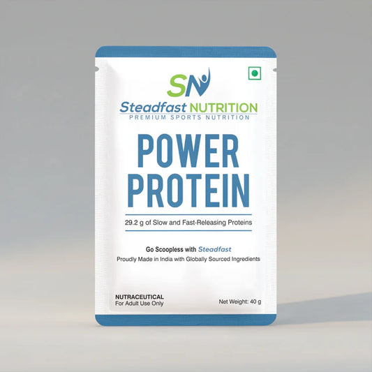 steadfast nutrition Power Protein | Whey Concentrate with Calcium Caseinate and Natural Cocoa,29.2g Protein