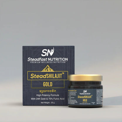 steadfast nutrition SteadShilajit Gold, Shilajit Gold 20g for Strength, Stamina and Power