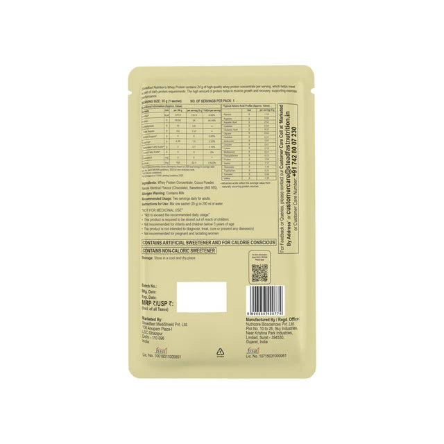 steadfast nutrition Whey Protein Concentrate 80% with 24g Protein