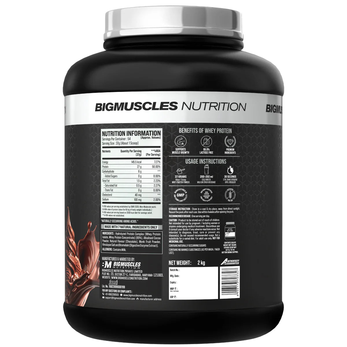 Bigmuscles Clean Protein | 100% WHEY