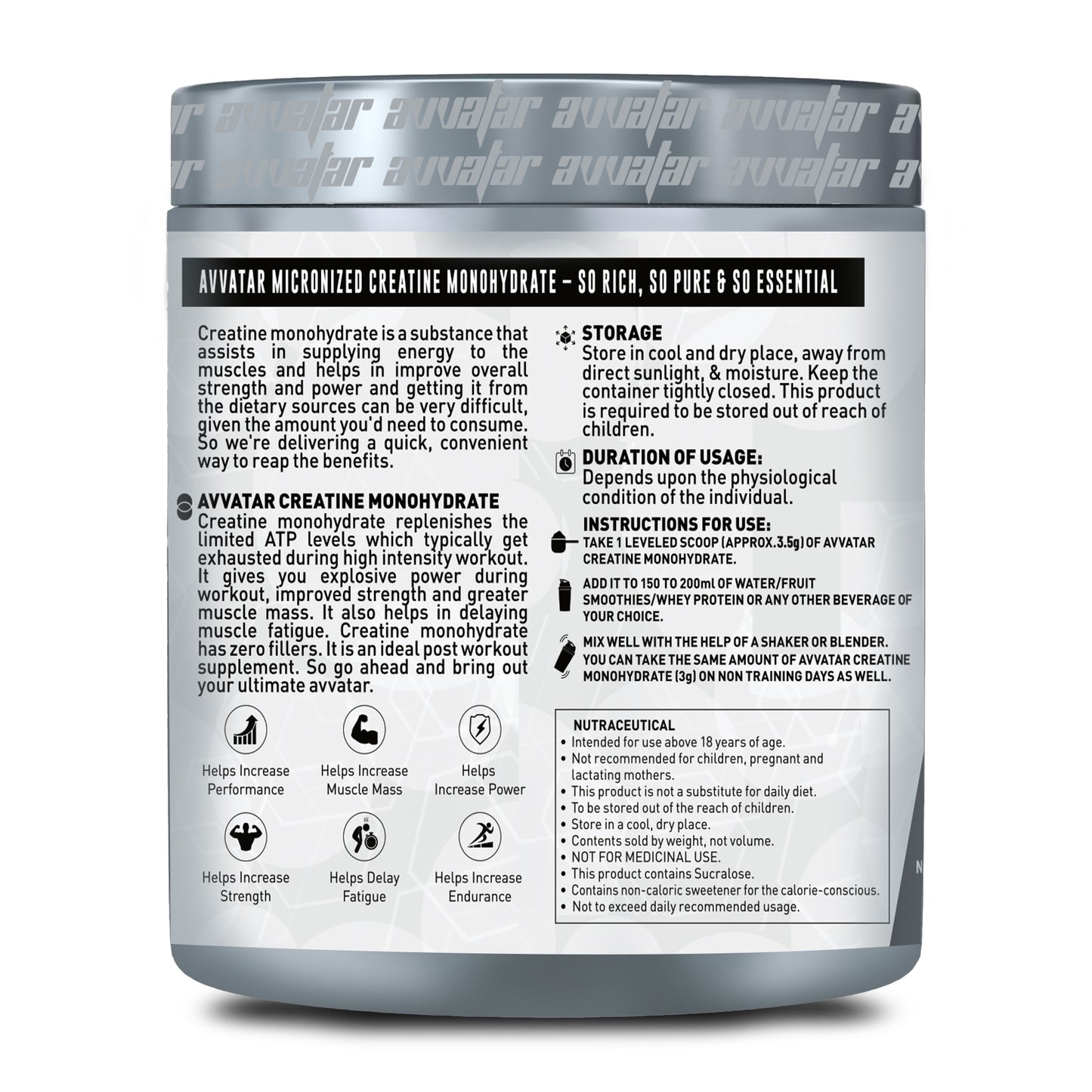 Avvatar Creatine Monohydrate
