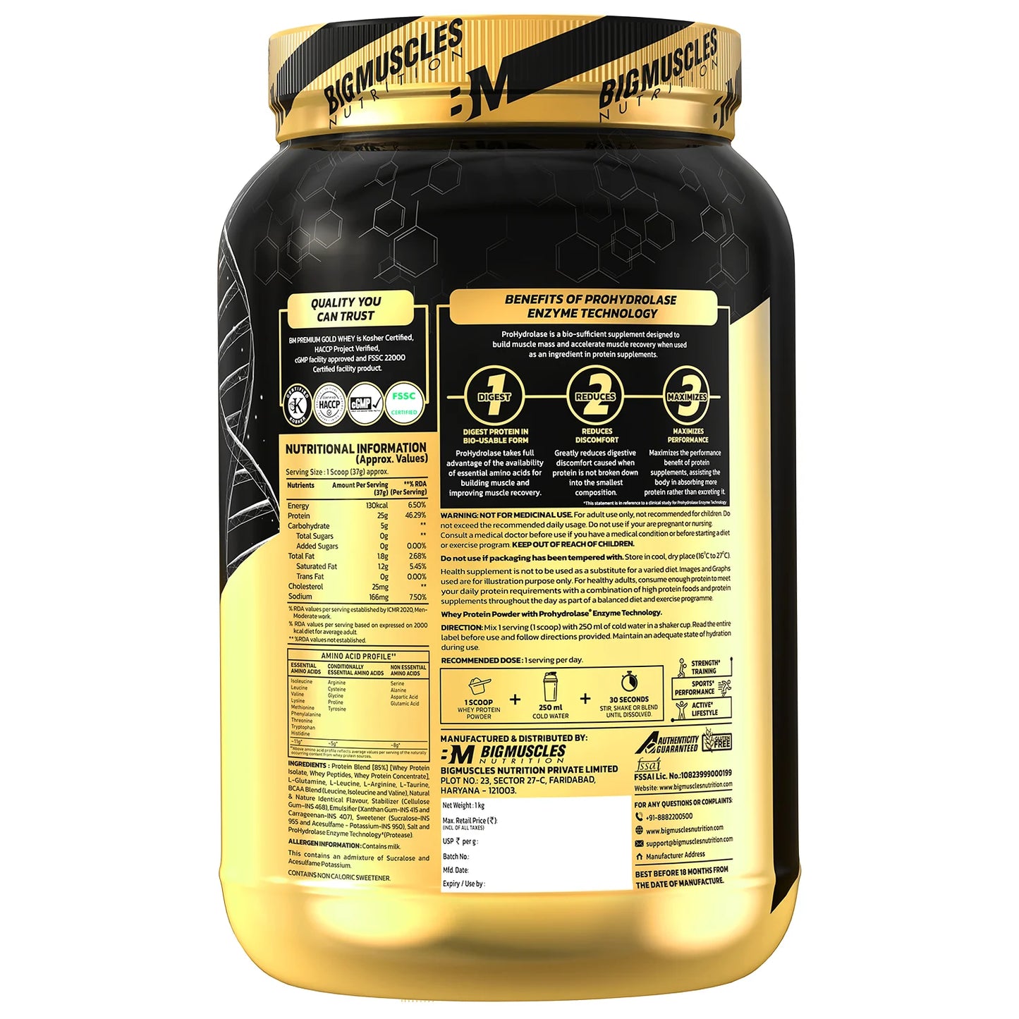 Bigmuscles Premium Gold Whey Protein