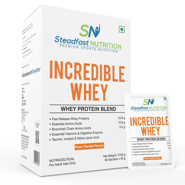 steadfast nutrition Whey Protein Blend of Whey Concentrate & Whey Isolate with 24.8g Protein Per Serving
