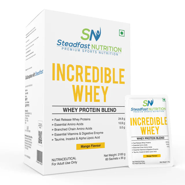 steadfast nutrition Whey Protein Blend of Whey Concentrate & Whey Isolate with 24.8g Protein Per Serving