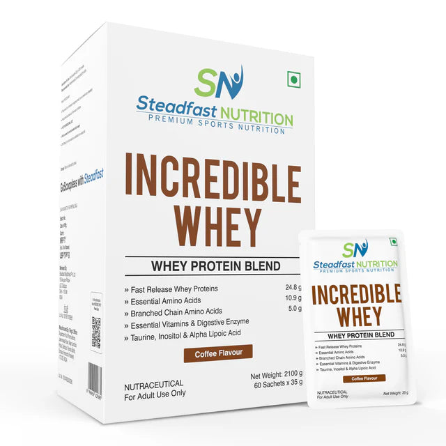 steadfast nutrition Whey Protein Blend of Whey Concentrate & Whey Isolate with 24.8g Protein Per Serving