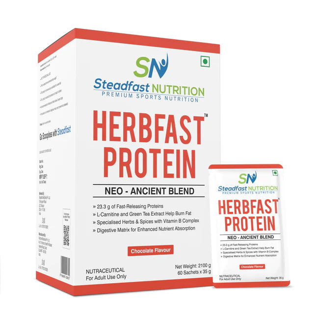 steadfast nutrition Herbfast Protein | Whey Protein Blend of Whey Concentrate & Whey Isolate with 23.3g Protein