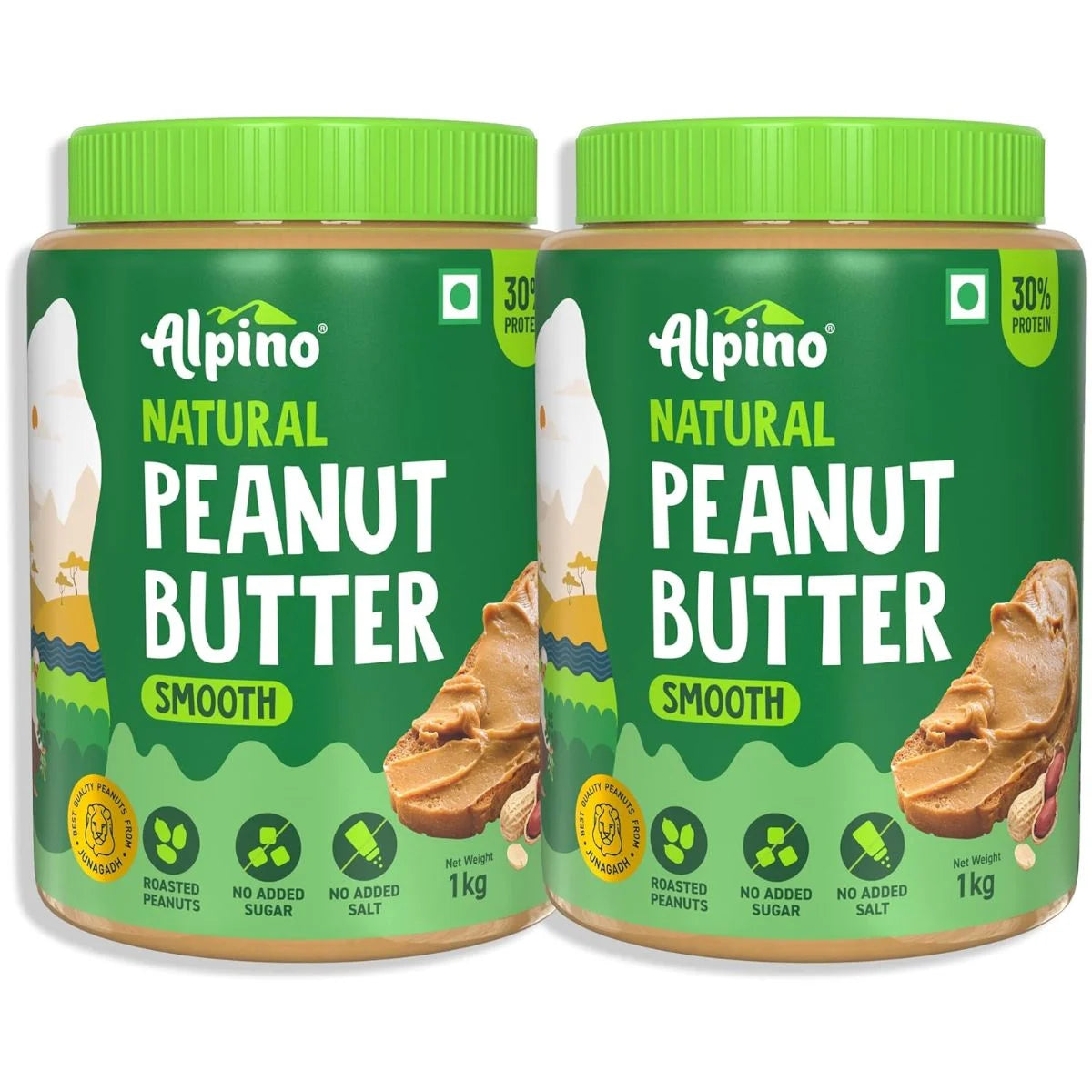 Alpino Natural Peanut Butter | 30g Protein & No Added Sugar