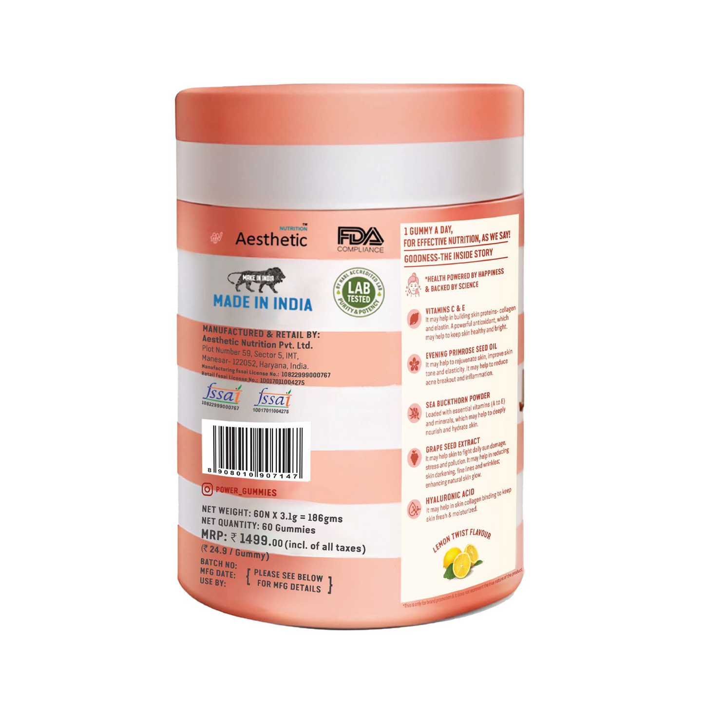 Power Gummies Jaw Dropping Skin Gummies | 0 Added Sugar