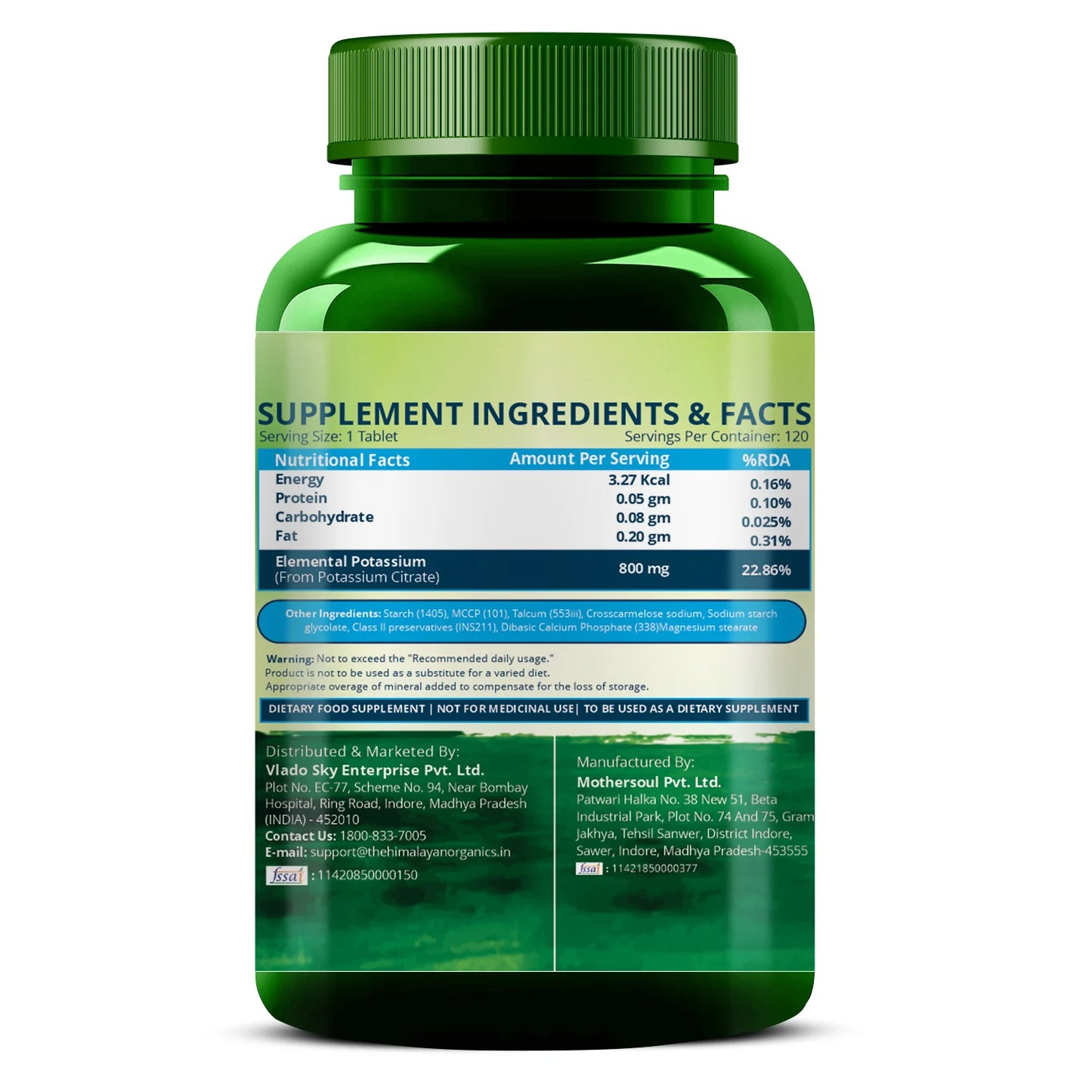 Vlado’s Himalayan Organics Potassium Citrate Supplement