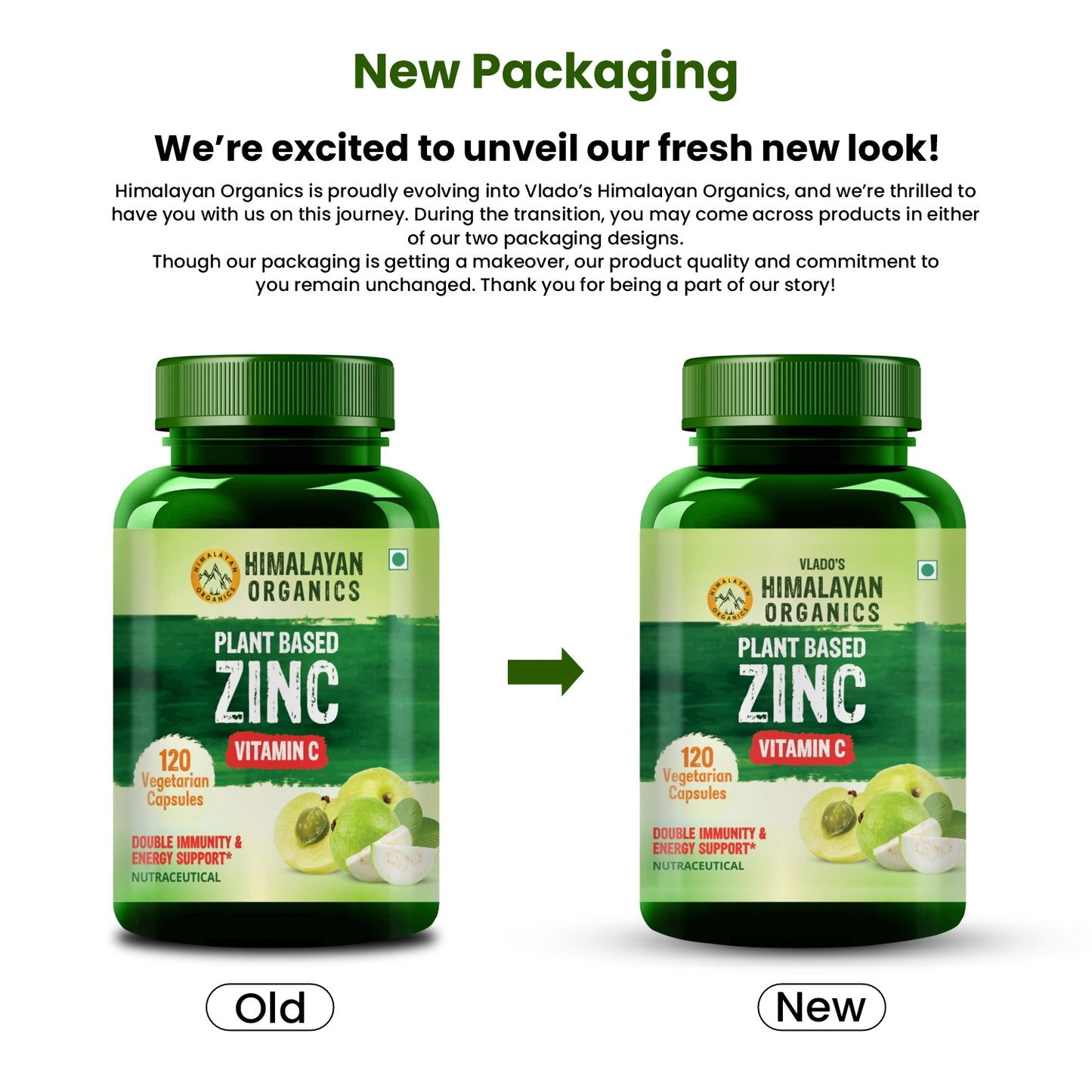 Vlado’s Himalayan Organics Zinc + Vitamin C | Immunity Boost