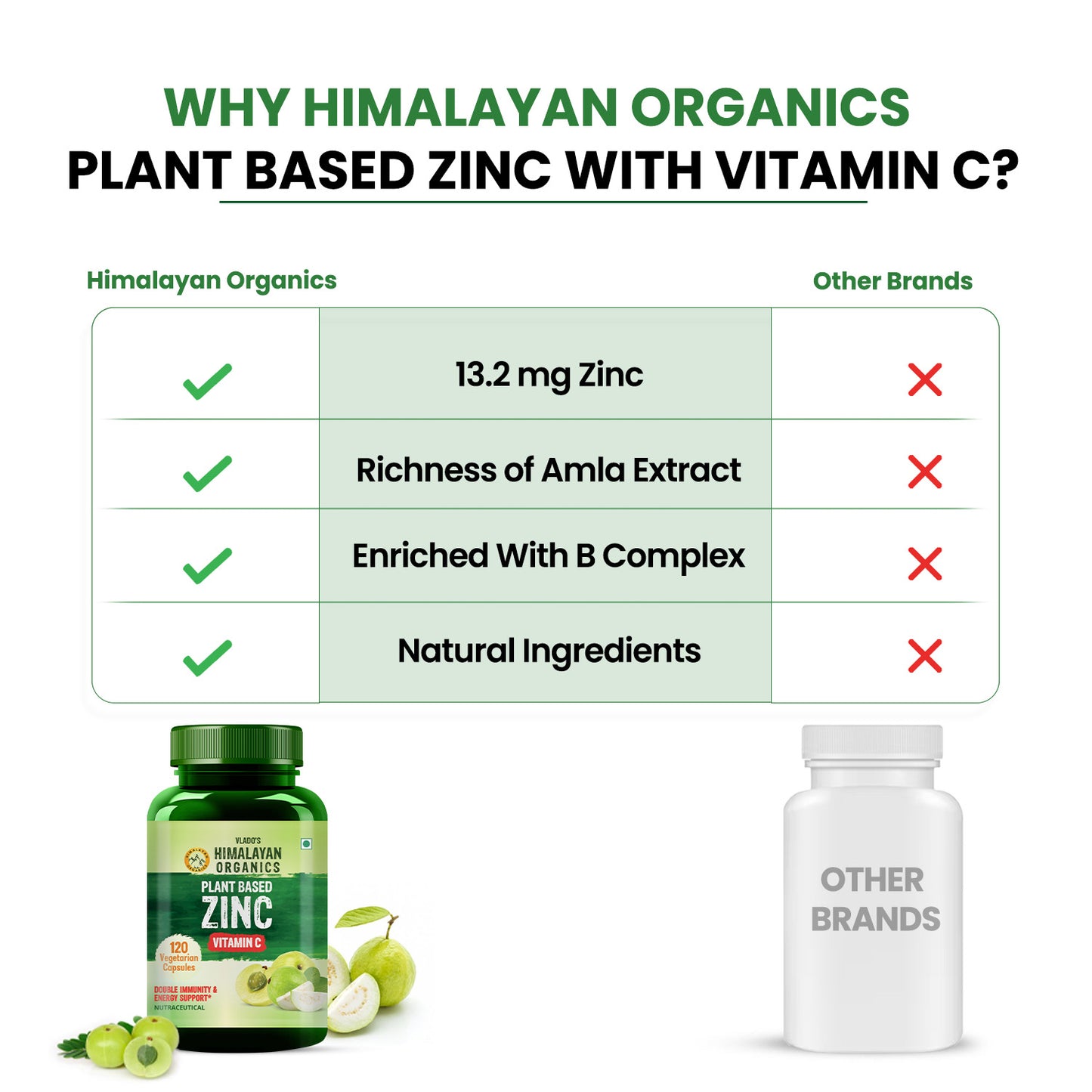 Vlado’s Himalayan Organics Zinc + Vitamin C | Immunity Boost
