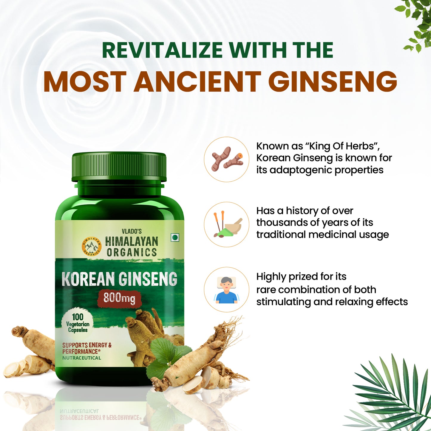 Vlado’s Himalayan Organics Korean Red Ginseng | Immunity Boost