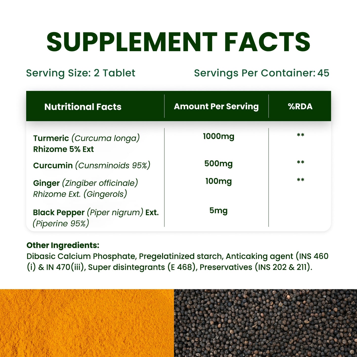 Curcumin 1500mg with Bioperine | Vlado’s Organics