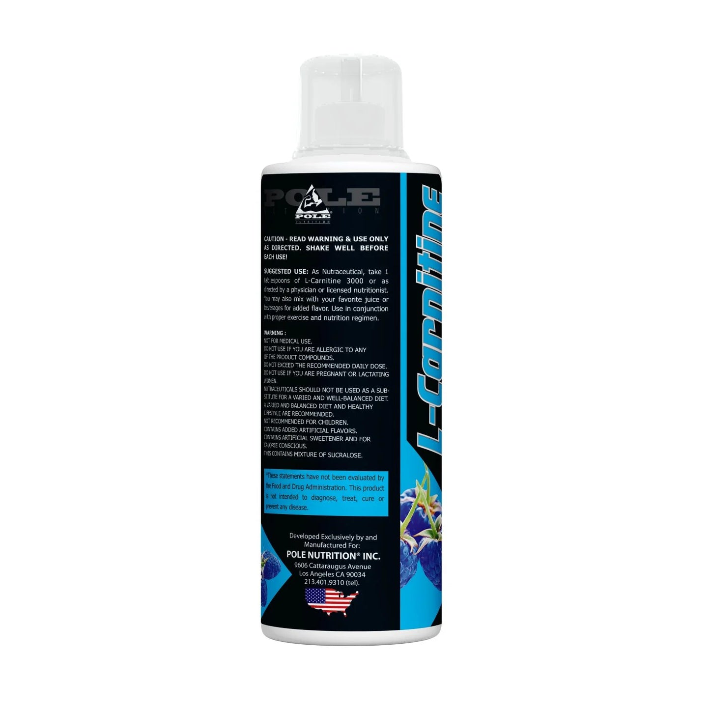 Pole Nutrition L-Carnitine Liquid 3000mg | Boost Fat Burn & Energy