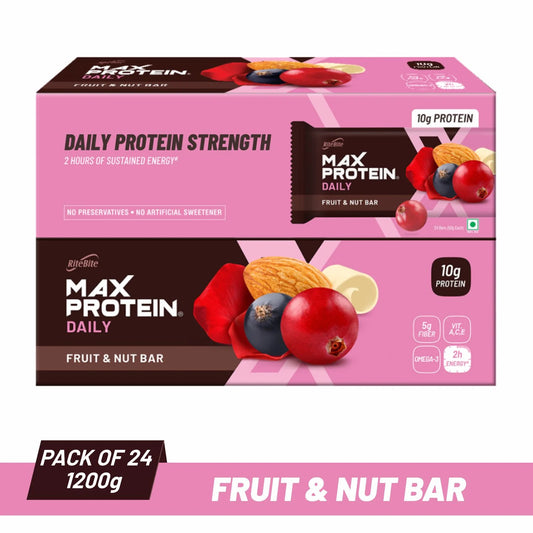 RiteBite Max Protein Daily Fruit & Nut Bar | 10g Protein