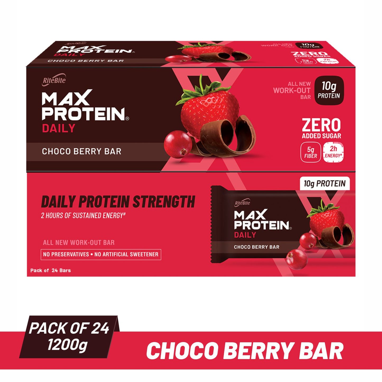 RiteBite Max Protein Daily Choco Berry Bars