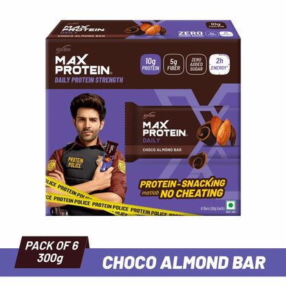 Ritebite Max Protein Choco Almond | Daily 10g Protein Bar