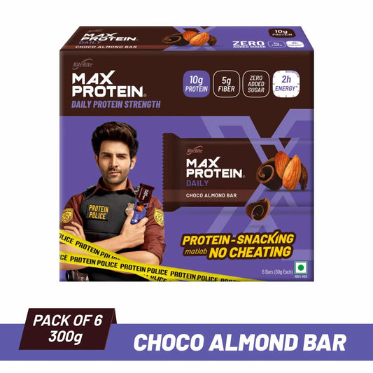 Ritebite Max Protein Choco Almond | Daily 10g Protein Bar