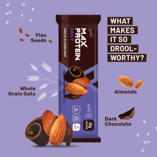 Ritebite Max Protein Choco Almond | Daily 10g Protein Bar