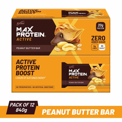 RiteBite Max Protein Bars | Peanut Butter Active Snack