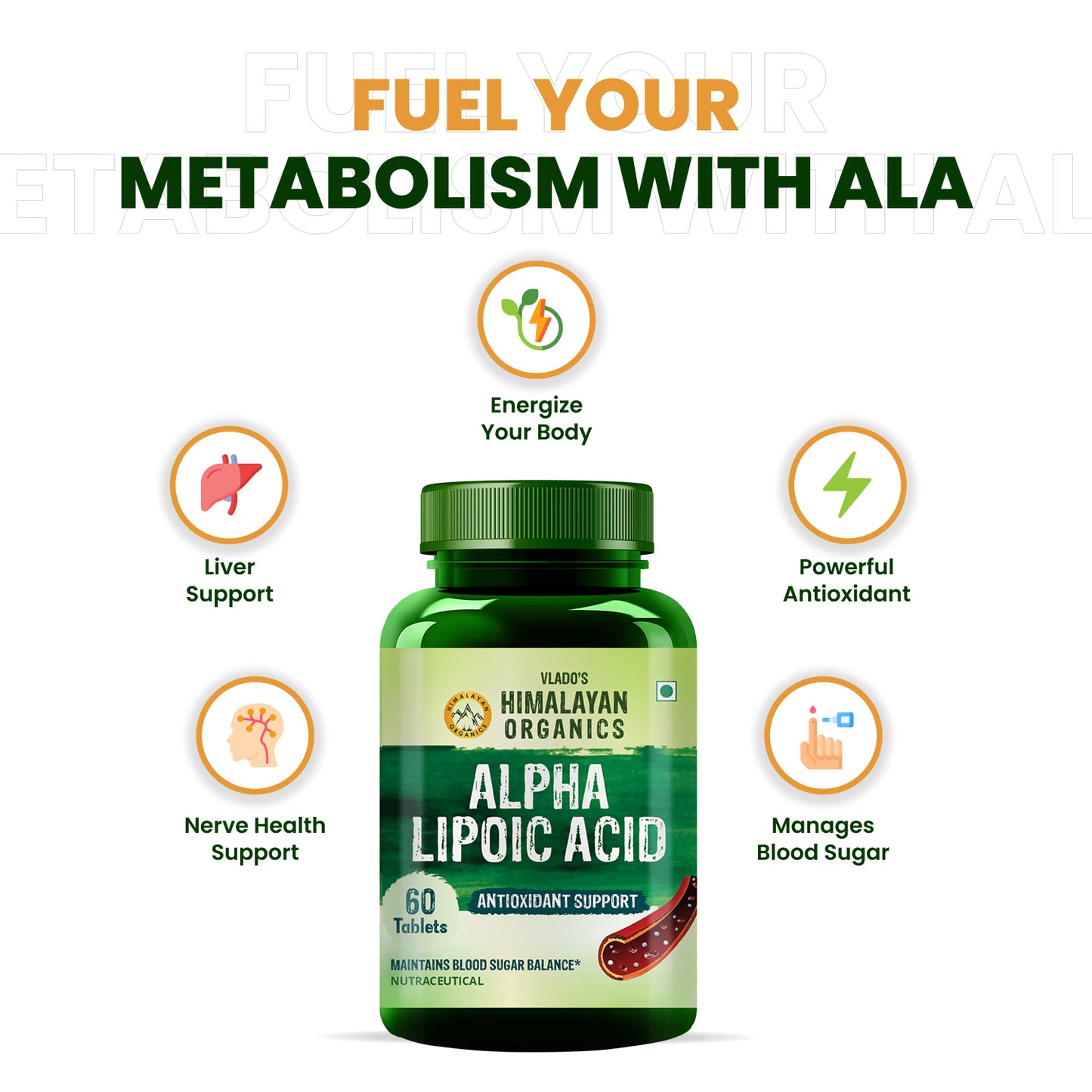 Alpha Lipoic Acid 300mg | Vlado’s Himalayan Organics