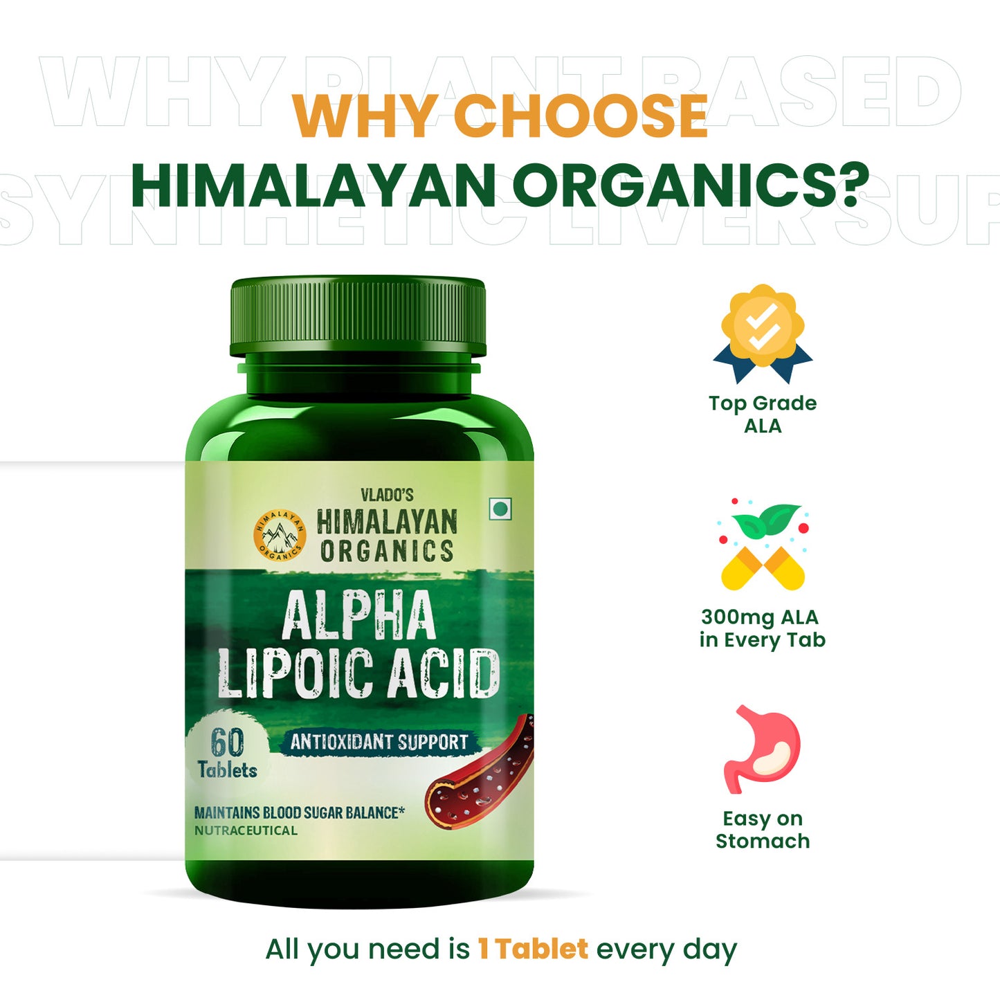 Alpha Lipoic Acid 300mg | Vlado’s Himalayan Organics