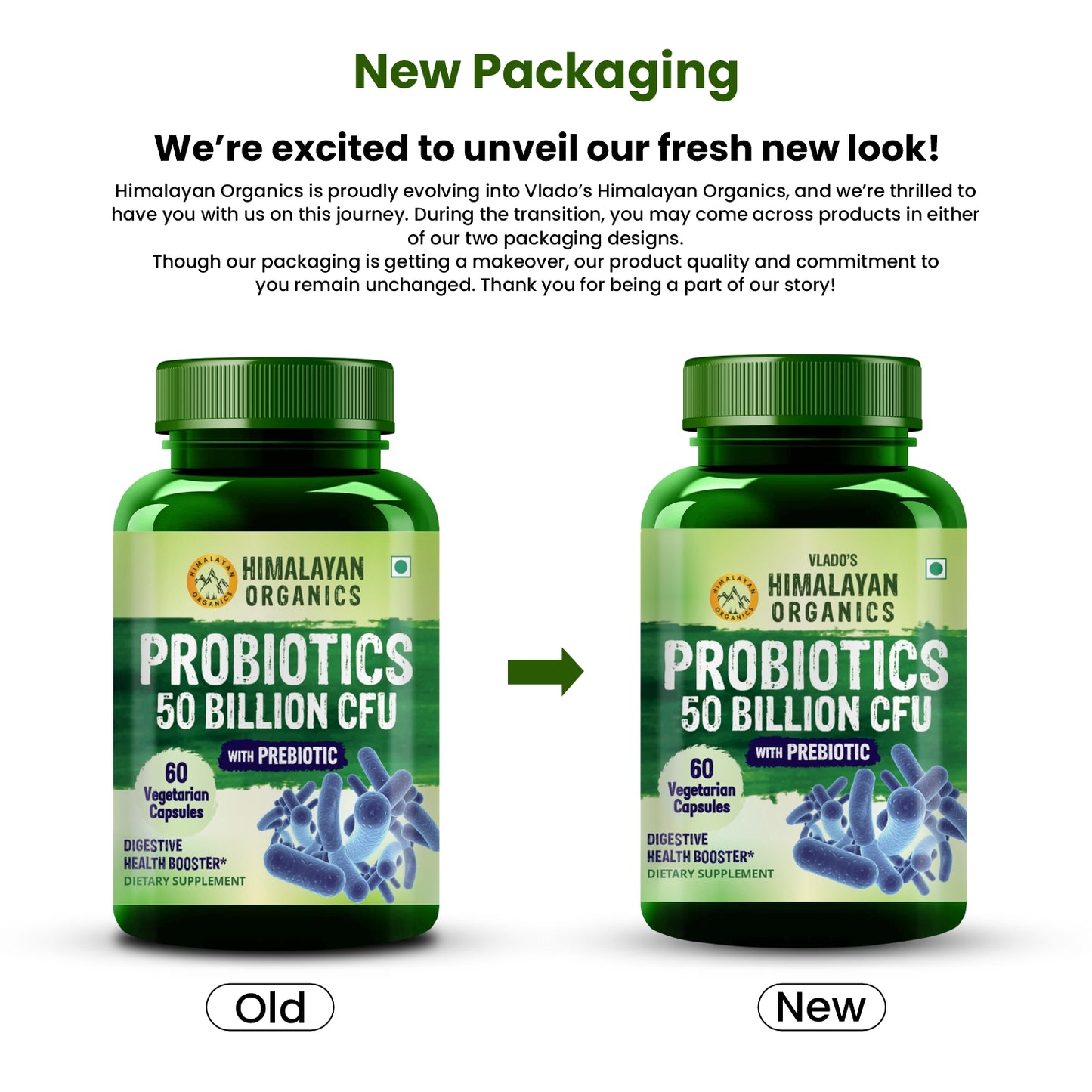Vlado’s Himalayan Organics Probiotics | 50B CFU & Prebiotics