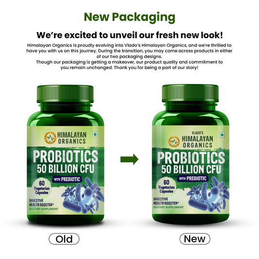 Vlado’s Himalayan Organics Probiotics | 50B CFU & Prebiotics