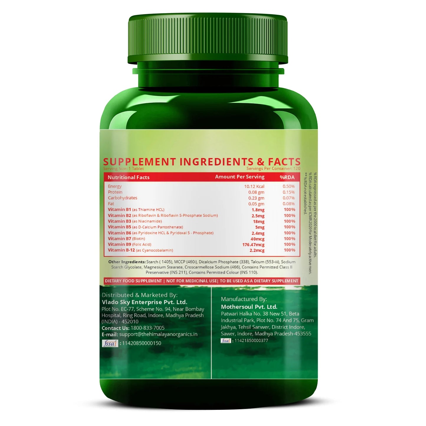 Vlado's Himalayan Organics B-Complex | Cognitive & Energy Boost