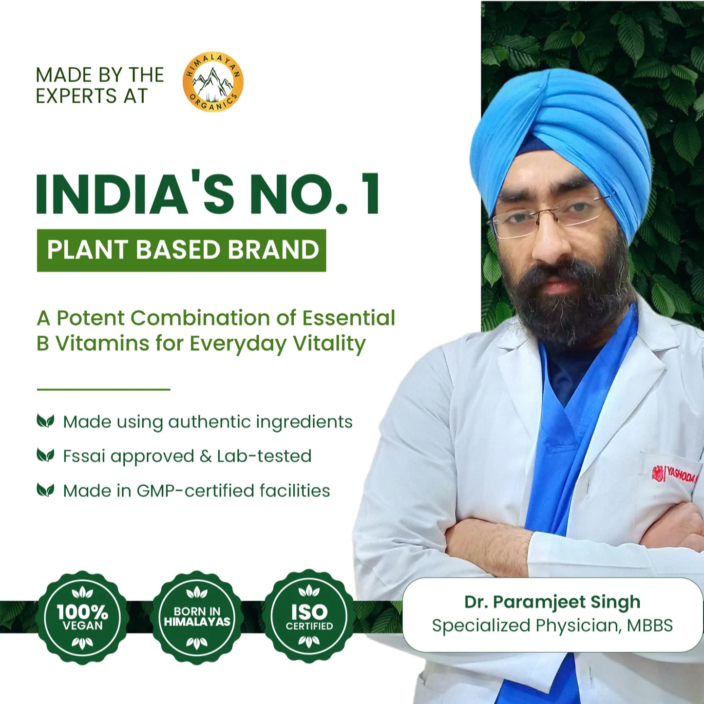 Vlado's Himalayan Organics B-Complex | Cognitive & Energy Boost