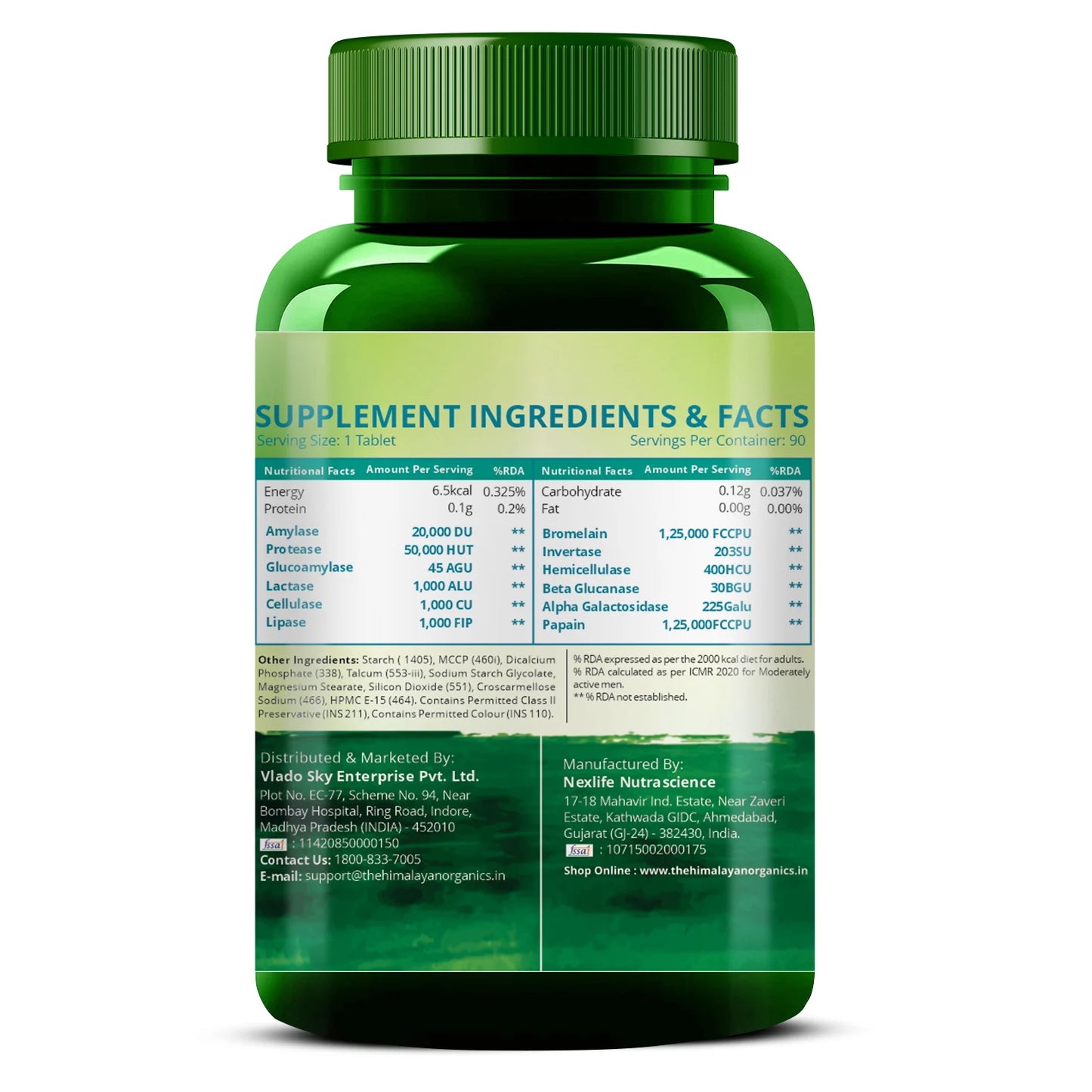 Vlado's Himalayan Organics Digestive Enzyme Supplement