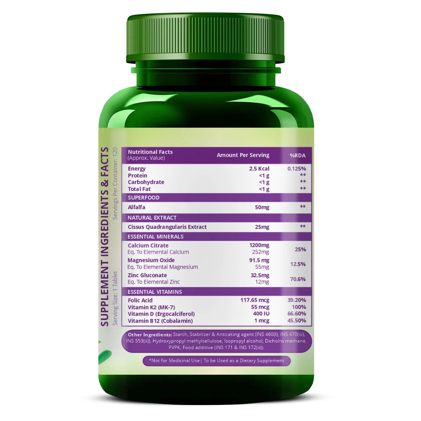 Vlado’s Himalayan Organics Alfalfa Calcium Supplement
