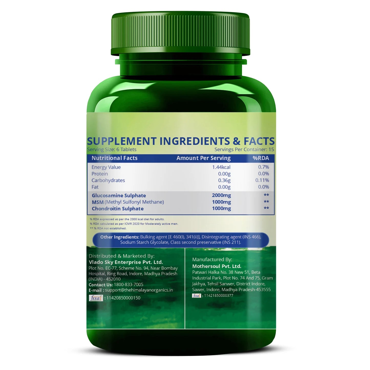 Vlado’s Himalayan Organics Glucosamine Chondroitin MSM